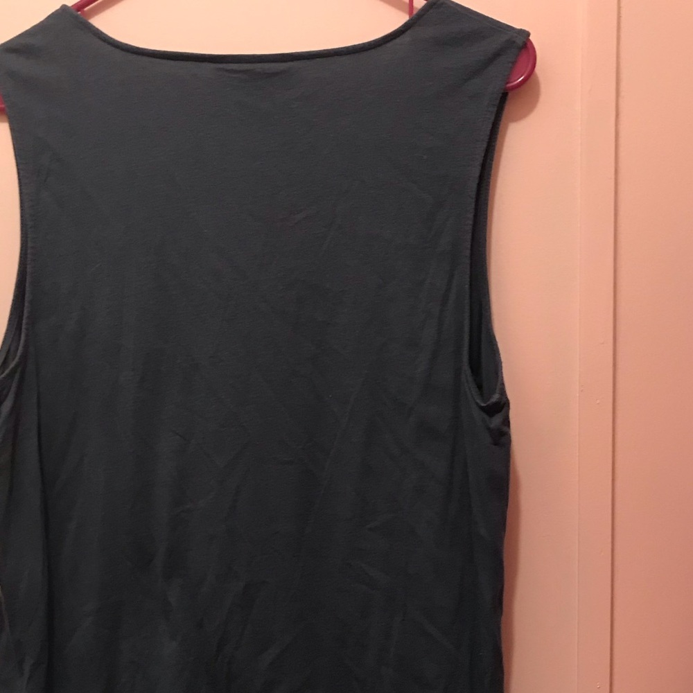 Style & Co Navy Ribbed Tank Top - Picture 5 of 6